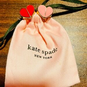 Kate Spade Red and Pink Heart Rings